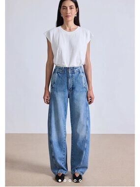 Apiece Apart Light Blue Wide Leg Jeans